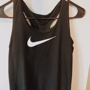 Black Nike tank top w/ built in shelf bra (size S)